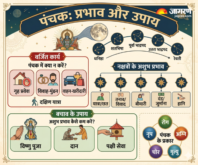 पंचक प्रभाव और उपाय